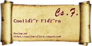 Csellár Flóra névjegykártya